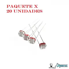 GENERICO - Fotoresistencia Fotocelda Sensor LDR 5528 8-20K 5mm x 20 Unidades