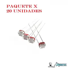GENERICO - Fotoresistencia Fotocelda Sensor LDR 5516 5-10K 5mm x 20 Unidades