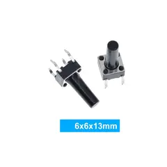 GENERICO - Pulsador Micro Switch Dip 6x6x13mm Push Button x 10 Unidades