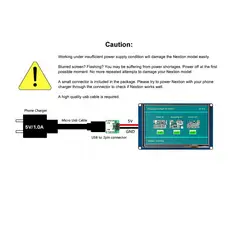 GENERICO - Pantalla Tactil Nextion 5 Pulgadas HMI Lcd 320x240 NX8048T050