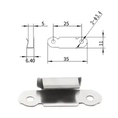 GENERICO - Clip Sujetador Mordaza Cama Caliente Um2 6.4mm Metalico