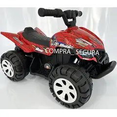 BEBESUNITA - Moto Cuatrimoto Electrica Niños 4 Años btooth - Rojo Spider
