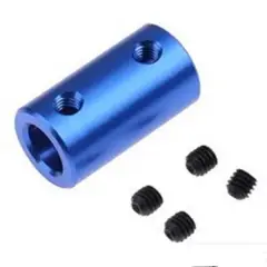 GENERICO - Acople Rigido Aluminio Azul 5x8mm D14 L25
