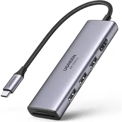 UGREEN - Adaptador USB-C HDMI 4k 60Hz Lector Tarjetas Multipuertos HUB USB 3.0