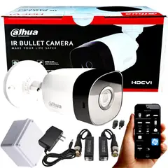 DAHUA - CÁMARA DE SEGURIDAD TIPO BALA 2MP FULL HD PARA DVR CON ACCESORIOS