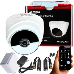 DAHUA - CÁMARA DE SEGURIDAD TIPO DOMO 2MP FULL HD PARA DVR CON ACCESORIOS
