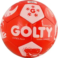GOLTY - Balón De Fútbol Formación Dino Cos a Maqu 4 Rojo