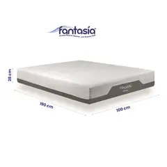 COLCHONES FANTASIA - Colchón Sencillo Firmeza Media Flexy E Box 100x190.
