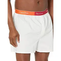 CALVIN KLEIN - Bóxer Tradicional Pride Algodón Color Block Hombre Blanco