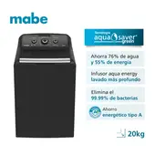 MABE - Lavadora Automática Infusor 20 Kg Gray LMC70203WDAB0