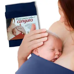 BEBE - Faja cargador para plan canguro para prematuro Azul talla XL