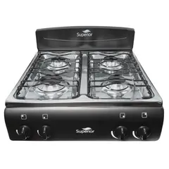 SUPERIOR - Estufa de Mesa 4 Puestos Gas Natural 7053 Negro
