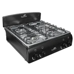 SUPERIOR - Estufa de Mesa 4 Puestos Gas Propano 7053 Negro