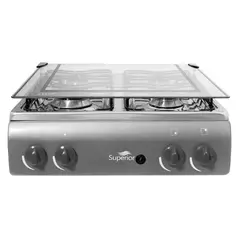 SUPERIOR - Estufa de Mesa 4 Puestos Gas Propano 7054-1 Gris
