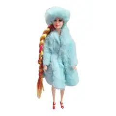 DAYOSHOP - Muñeca Princesa Reina Vestido Lanoso Frio Cabello Largo