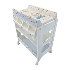 PRIORI - Bañera Mueble Con Cambiador Y Organizador Fresh Azul
