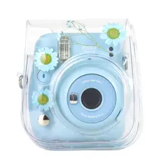 GENERICO - Estuche para Cámara Instax Mini 12 /11/ 9 - Margaritas Azul