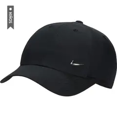 NIKE - Gorra Dri-Fit Club Metal Swsh Niños-Negro