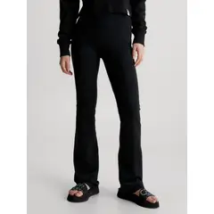 CALVIN KLEIN - Leggings Acampanados De Punto Milano Mujer Negro