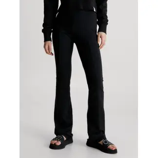 CALVIN KLEIN - Leggings Acampanados De Punto Milano Mujer Negro