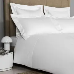 KARYTEX - Juego de Sabanas Hotelero Doble 250 Hilos Primavera 50% Algodón - 50% Poliéster Blanco -