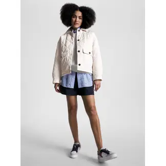 TOMMY HILFIGER - Chaqueta Con Diseño Acolchado A Rombos Mujer Blanco