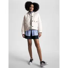 TOMMY HILFIGER - Chaqueta Con Diseño Acolchado A Rombos Mujer Blanco