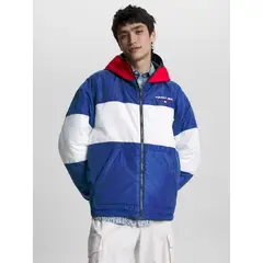 TOMMY HILFIGER - Chaqueta Azul Reversible Colorblock Para Hombre Tommy Jeans
