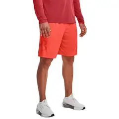 UNDER ARMOUR - Pantaloneta Tech Graphic 10 In-Naranja Neon