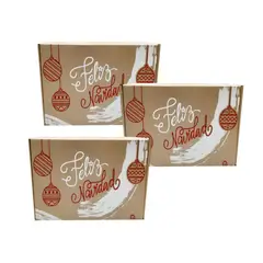 GENERICO - Caja Estuche Regalo Anchetas Rectangular Navidad Pequeña X3U.