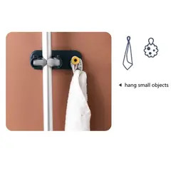 GENERICO - Soporte 2 en 1 para escoba traperos clip adhesivo FK23C-19.