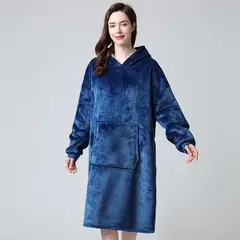 GENERICO - Buzo Termico Oversize Capota Ovejera Adulto Unisex Unicolor