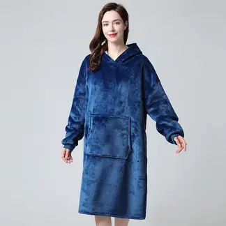 GENERICO - Buzo Termico Oversize Capota Ovejera Adulto Unisex Unicolor