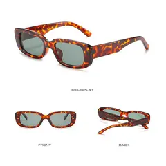 GENERICO - Gafas De Sol Rectangulares Modernas Fashion Moda Animal Print