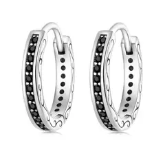 GENERICO - Aretes Aros Vintage Para Mujer Con Circones En Plata 925