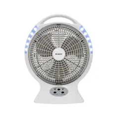 SANKEY - Ventilador Abanico Recargable con Radio y Luz de 12 Pulg