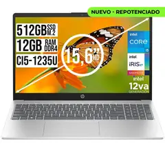 HP - PORTATIL INTEL CORE I5-1235U SSD 512GB RAM 12GB LED 15.6 HD