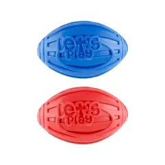 ENERGY PLUS - 2 Juguetes Perros: Balón ovalado Azul Rojo