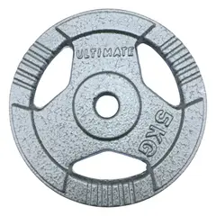 ULTIMATE FITNESS - Disco Acero con Agarres 5 kg