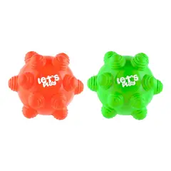 ENERGY PLUS - Kit X2 Pelotas Goma Rebote Único Juguete perro Naranja Verde