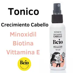 GENERICO - Tónico Minoxidil Biotina Vitamina E Keratina Crecimiento de Cabello BEIO