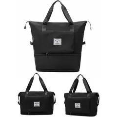 ONE PIXEL - Bolso De Mano Viajero Plegable Expandible Negro
