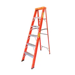 FANES - ESCALERA TIJERA FIBRA DE VIDRIO DIELECTRICA 6 PASOS.