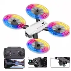 GENERICO - Drone 680T Pegable Luces Led Doble Bateria Camara Wifi.