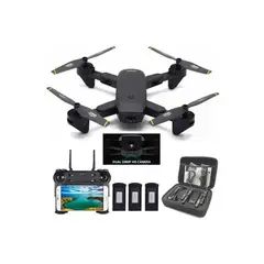 GENERICO - Drone Dm107s Plegable Doble Cámara Wifi Full Hd + 3 Baterías.