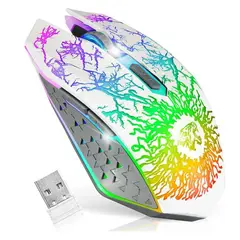 GENERICO - Mouse Gamer Óptico Inalambrico FRD-S01 BLANCO