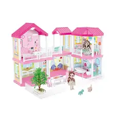 KIDSHOP - Casa De Muñecas Infantil Cocina Y Comedor, Patio 1253