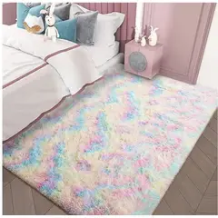 FEEL GREEN - Tapete Alfombra Peluda Unicornio Tapete Peluche Grande 230×150 Cm