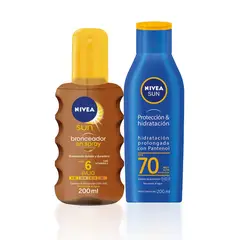 NIVEA - PROTECCIÓN SOLAR BLOQUEADOR + BRONCEADOR SPRAY