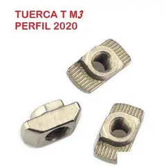 GENERICO - Tuerca T M3 Para Perfil Extrusion Aluminio 2020 2040